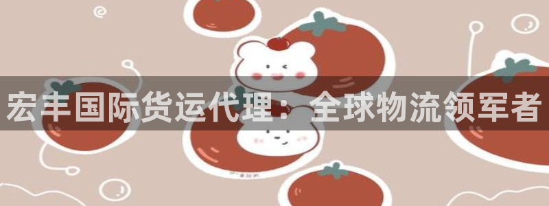 尊龙凯时能做退米么：宏丰国际货运代理：全球物流领军者