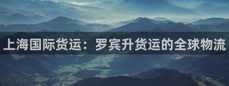 尊龙凯时官网入口：上海国际货运：罗宾升货运的全球物流