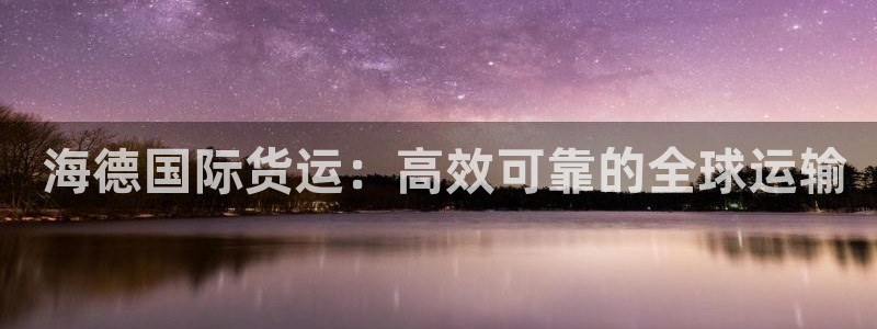 尊龙新版app： 海德国际货运：高效可靠的全球运输
