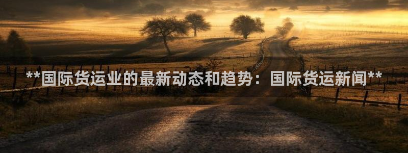 尊龙凯时人生就是搏平台：**国际货运业的最新动态和趋势：