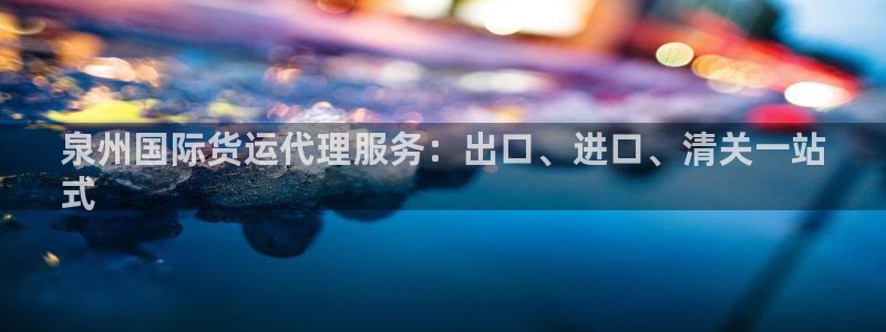 尊龙新版手机app下载：泉州国际货运代理服务：出口、进口