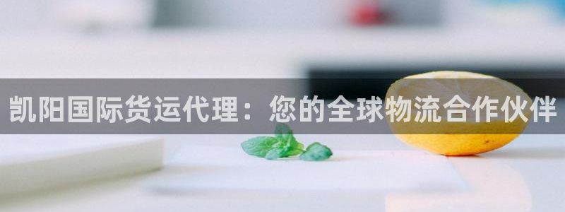 尊龙AG发财网：凯阳国际货运代理：您的全球物流合作伙伴