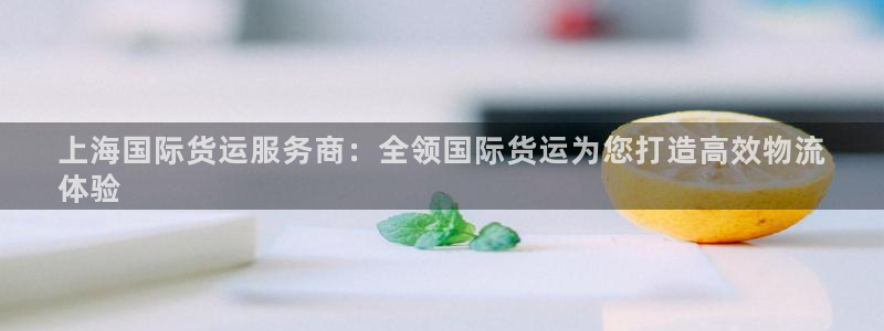 尊龙贴吧：上海国际货运服务商：全领国际货运为您打造高效物
