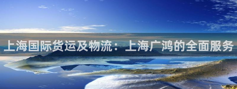 尊龙凯时ag旗舰厅官：上海国际货运及物流：上海广鸿的全面