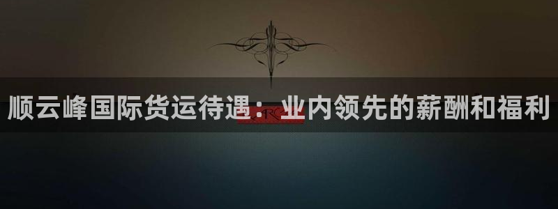 尊龙凯时下载人生就是博：顺云峰国际货运待遇：业内领先的薪