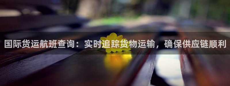 尊龙z6集团：国际货运航班查询：实时追踪货物运输，确保供