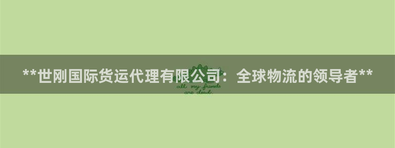 尊龙目前情况：**世刚国际货运代理有限公司：全球物流的领